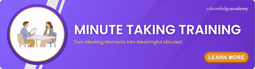 Minute Taking Training for Professionals Minute Taking Training