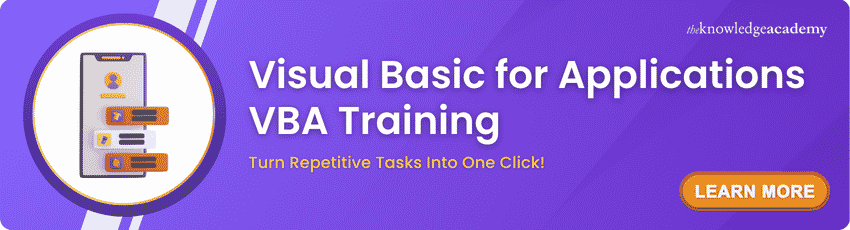 Visual Basic For Applications VBA Training Visual Basic for Applications VBA Training