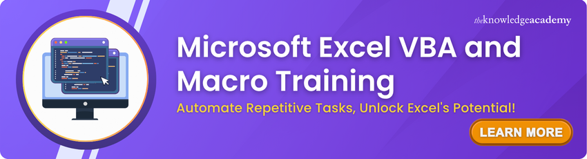 Microsoft Excel VBA and Macro Training