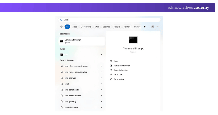 Open CMD via Windows Search Opening Command Prompt from Windows Search