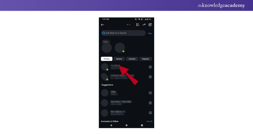 Open a chat in Instagram Open a chat in Instagram
