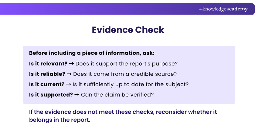 Evidence Check Evidence Checklist for Effective Report Writing