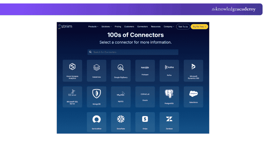 Homepage of Striim Striim Homepage