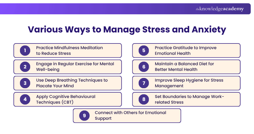 Different Ways to Manage Stress and Anxiety Various Ways to Manage Stress and Anxiety