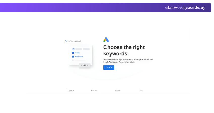 Dashboard of Google Keyword Planner