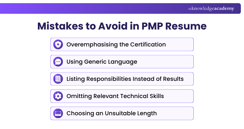Mistakes to Avoid in PMP Resume Common Mistakes to Avoid in PMP Resume
