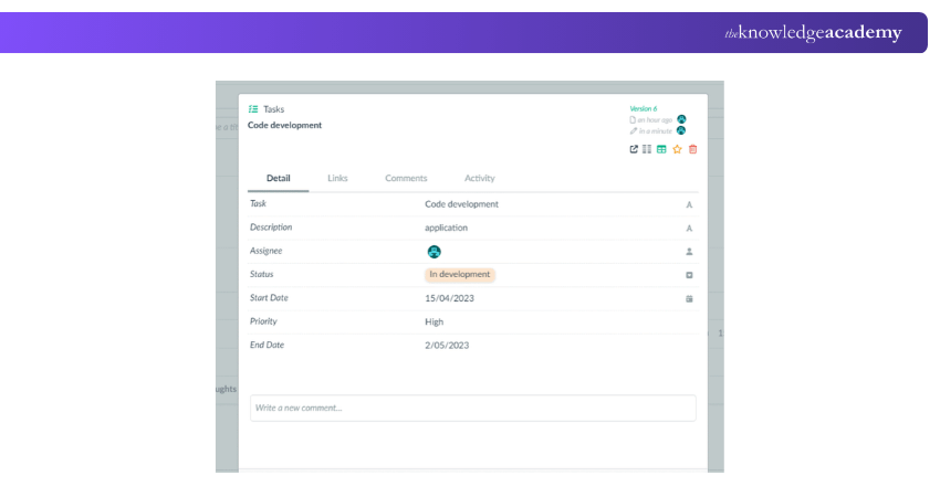 Task Management Detail Interface