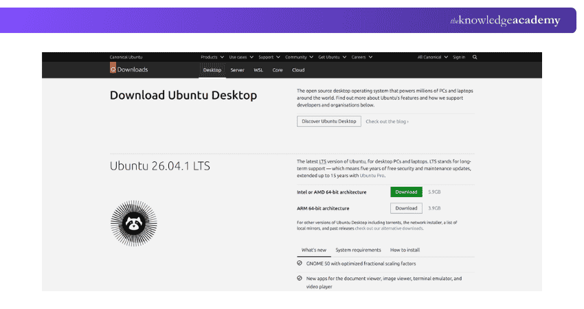 Downloading the Ubuntu ISO Download the Ubuntu ISO