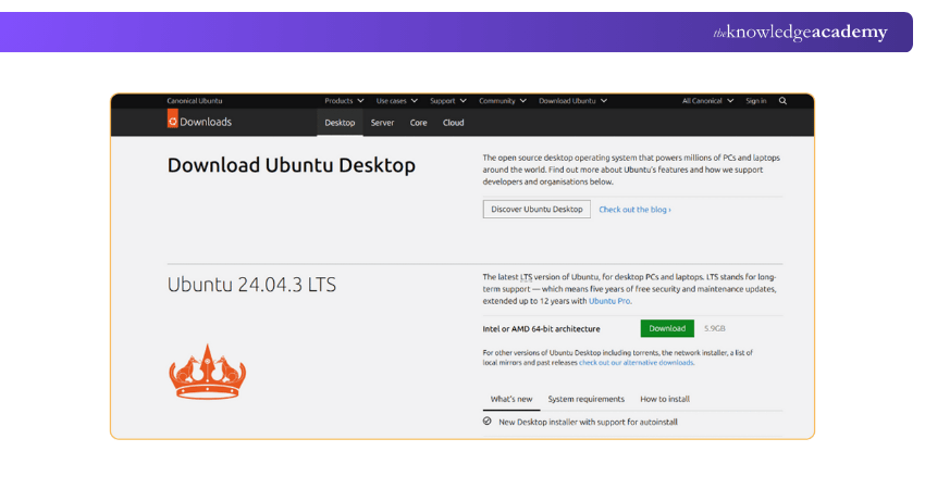 Downloading the Ubuntu ISO