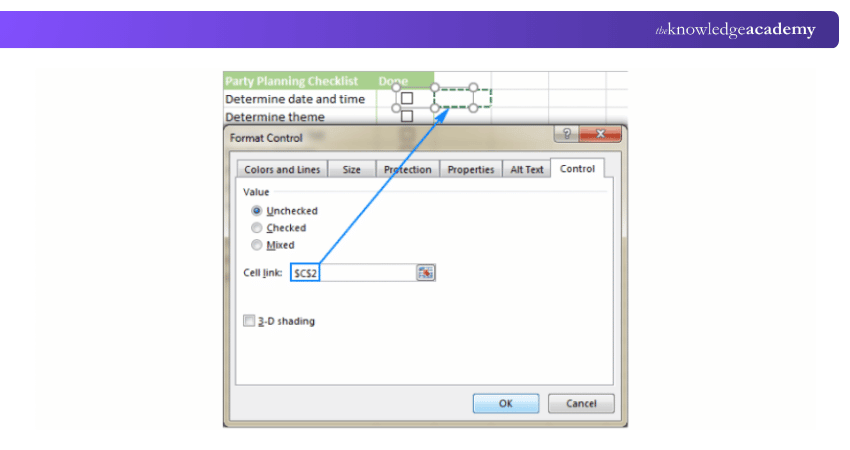 Linking Checkbox to Excel Cell Excel Checkbox Cell Link