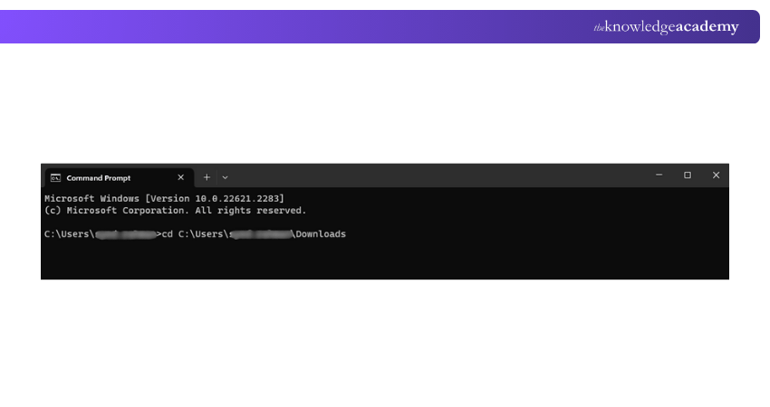 Locate Your Directory Path Changing Directory to Downloads in Windows Command Prompt