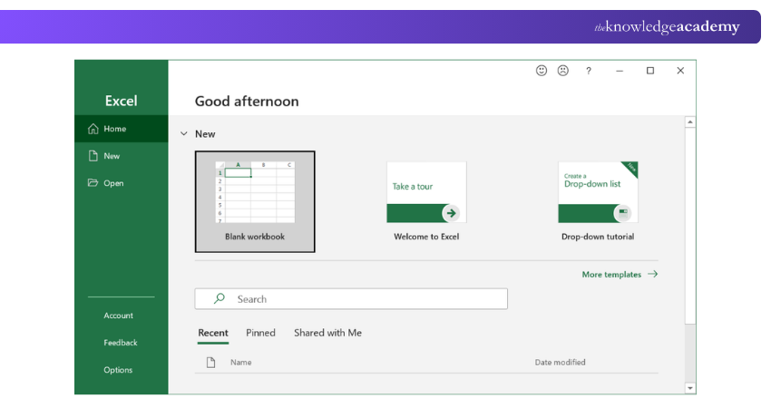 Microsoft Excel Dashboard Microsoft Excel Start Screen