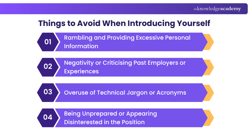 Things to Avoid When Introducing Yourself Things to Avoid When Introducing Yourself