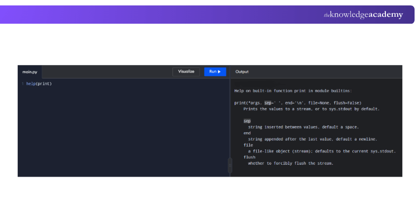 Python Help and Documentation in Interactive Mode Accessing Python Help and Documentation in Interactive Mode