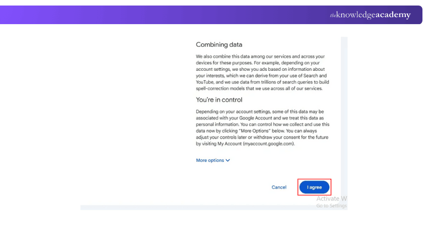 Accept Googles Terms