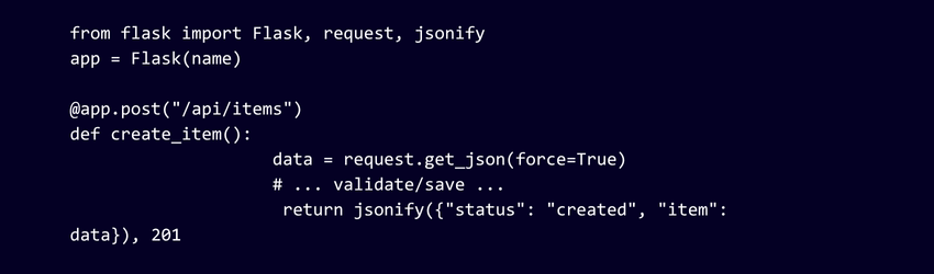Handling POST Request with Flask Route
