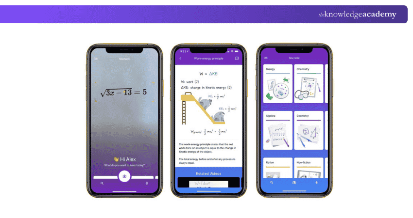 Socratic App Interface Socratic App Interface