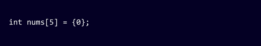 How to Initialise the Array With Zero? How to Initialise the Array With Zero?