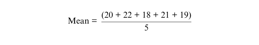 Mean Formula Sample mean formula