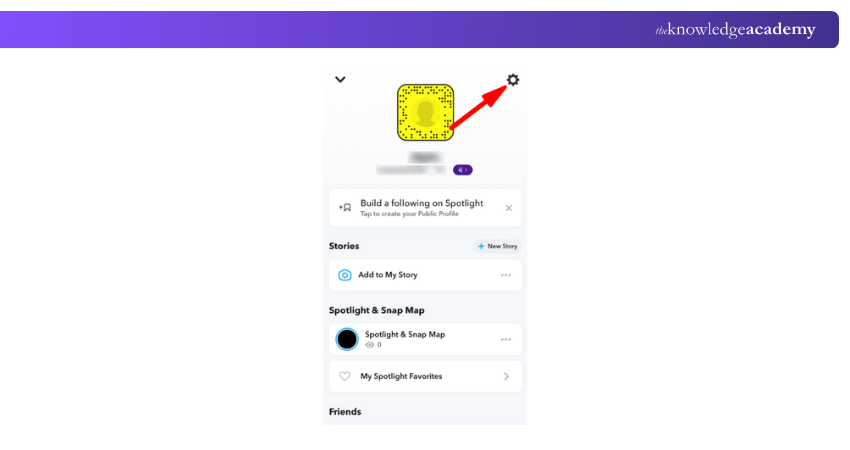 Tap the gear icon to go to Settings