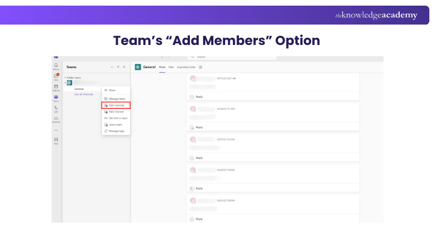 Add Members Option Add Members Option