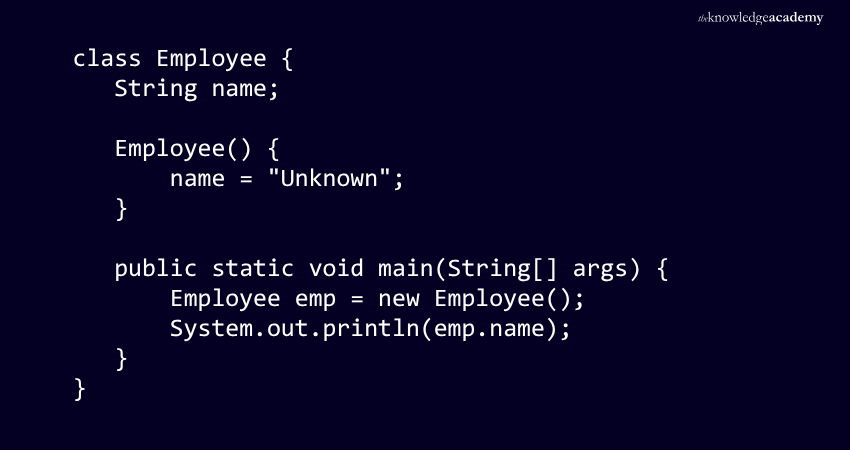 No-argument Constructor in Java No-argument Constructor