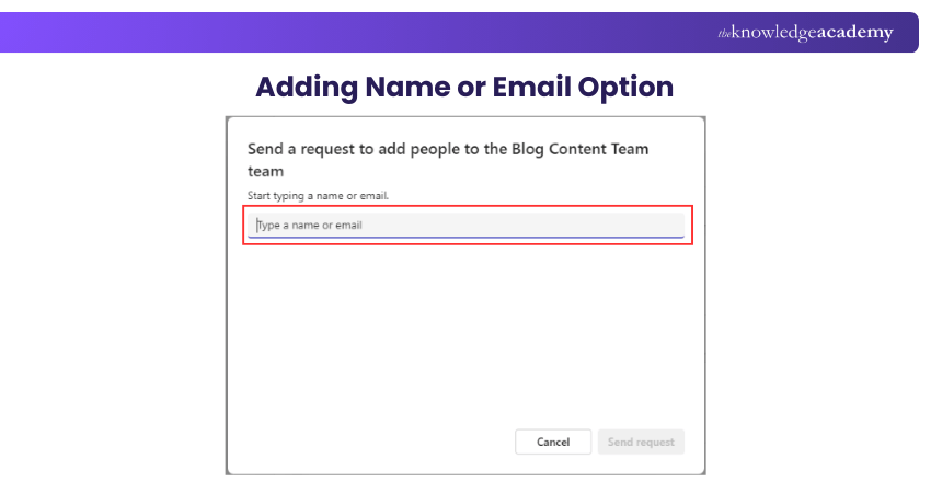 Adding Name or Email Option Adding Name or Email Option