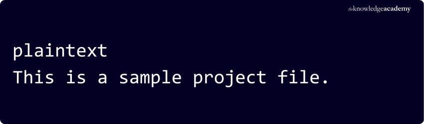 Project File Output Sample Sample Project File Output