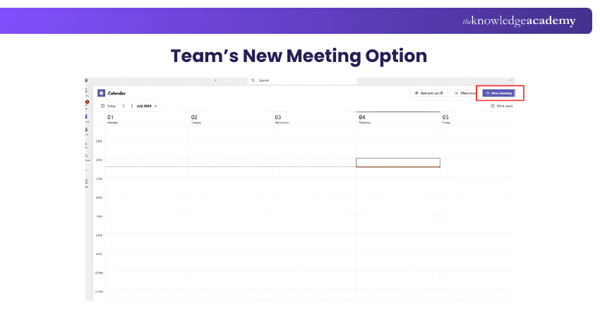 Teams New Meeting Option Teams New Meeting Option
