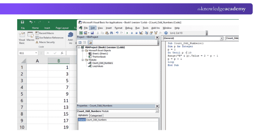 VBA Do While Loop Code to Generate Odd Numbers