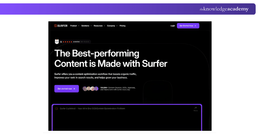 Surfer SEO Dashboard