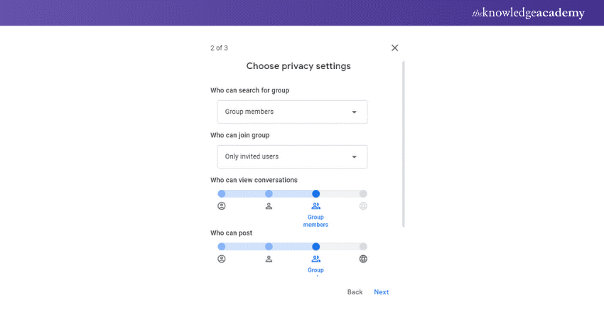 A choose privacy setting