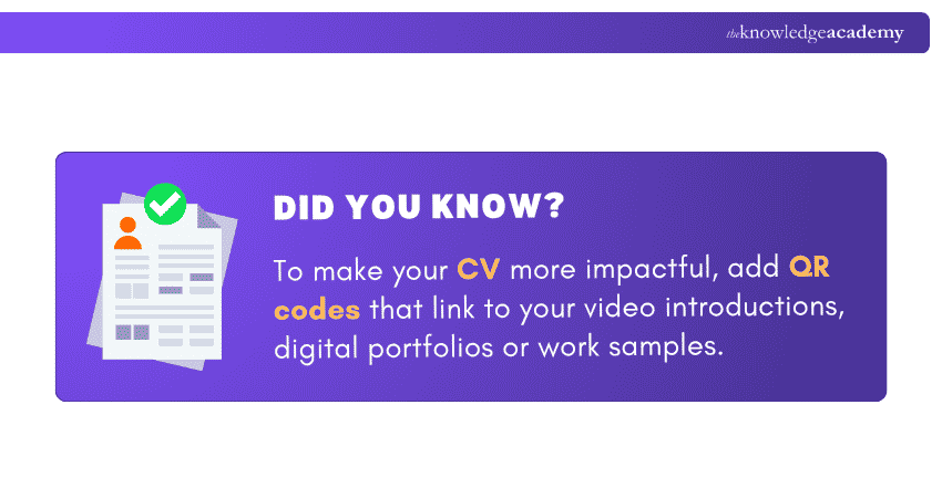 Adding QR Codes in CV