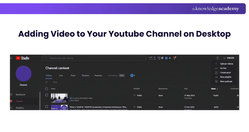 Adding Video to You Youtube Channel on Desktop Adding Video to You Youtube Channel on Desktop