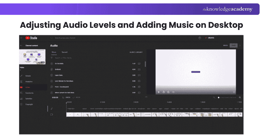 Adjusting Audio Levels and Adding Music on Desktop Adjusting Audio Levels and Adding Music on Desktop