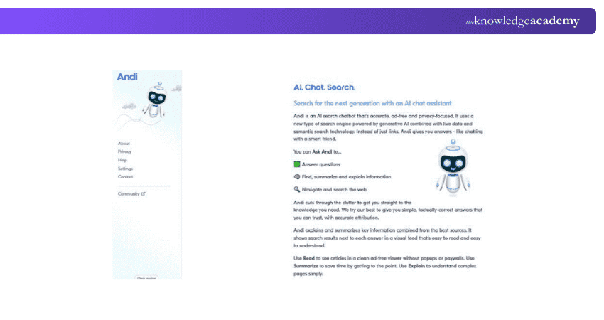 Andi Search Engine Interface