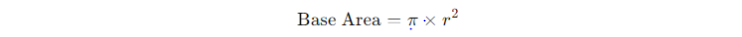 Area of Cylinder with Radius 8 feet Area of Cylinder with Radius 8 feet