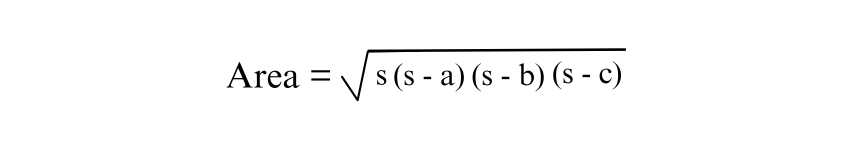 Area of Isosceles Triangle Using Heron's Formula Area of Isosceles Triangle Using Heron's Formula