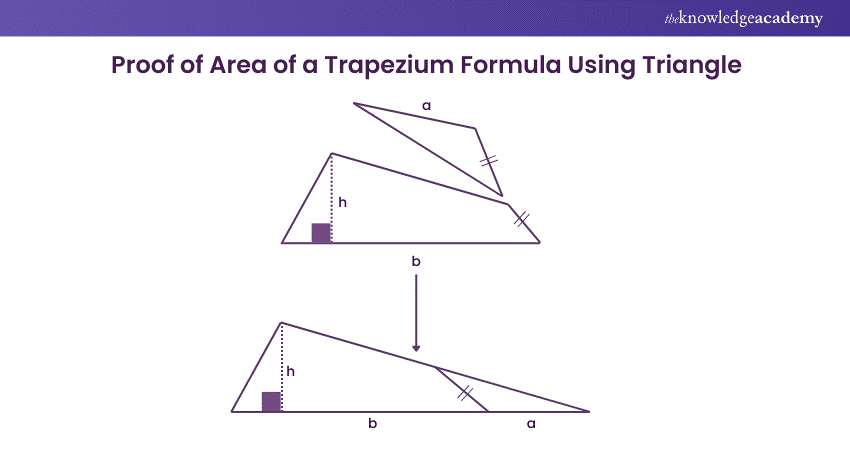 Proof of Area of a Trapezium Formula Using Triangle