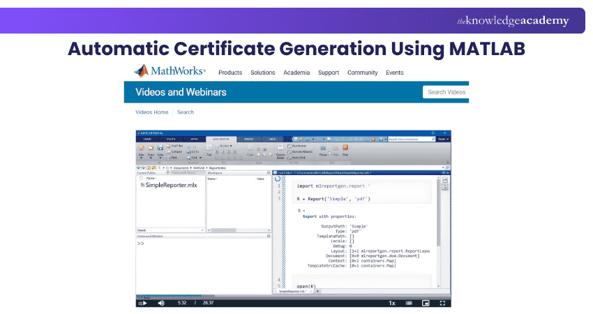 Automatic Certificate Generation Using MATLAB Automatic Certificate Generation Using MATLAB
