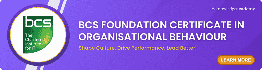 BCS Foundation Certificate in Organisational Behaviour BCS Foundation Certificate in Organisational Behaviour