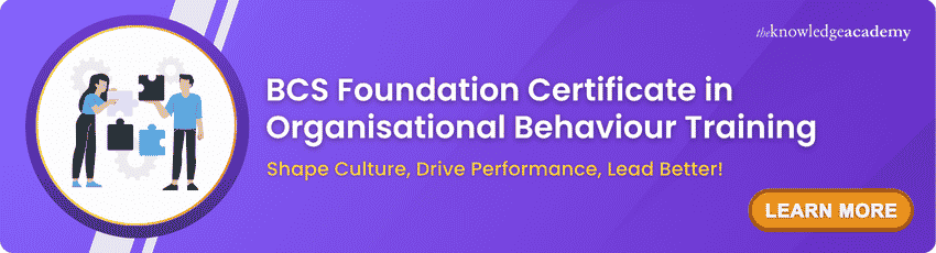 BCS Foundation Certificate in Organisational Behaviour Training BCS Foundation Certificate in Organisational Behaviour Training