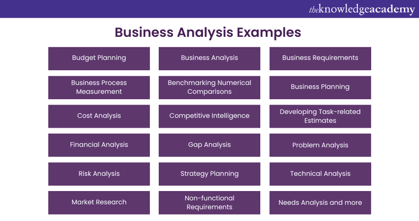 Common Business Analysis Examples 