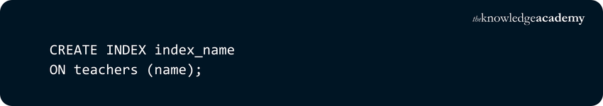 CREATE INDEX Commands