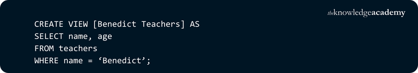 CREATE VIEW Commands