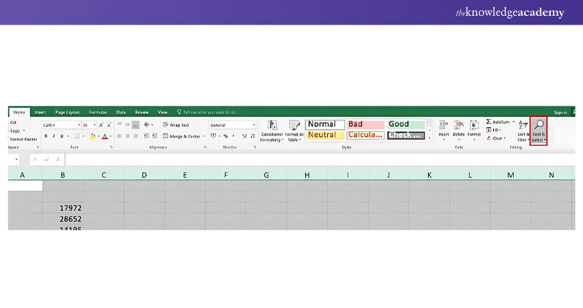 Choosing the Entire Worksheet