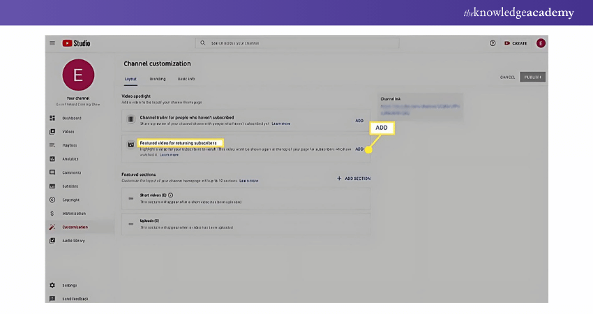 Customisation of YouTube Studio Customisation of YouTube Studio
