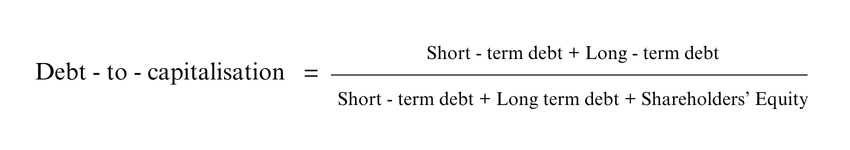 Debt-to-capitalisation formula