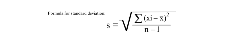 Determine the Standard Deviation (s)