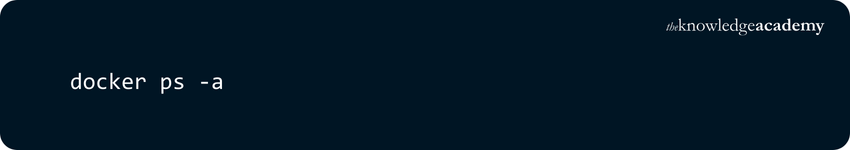 Docker ps –a Docker ps –a